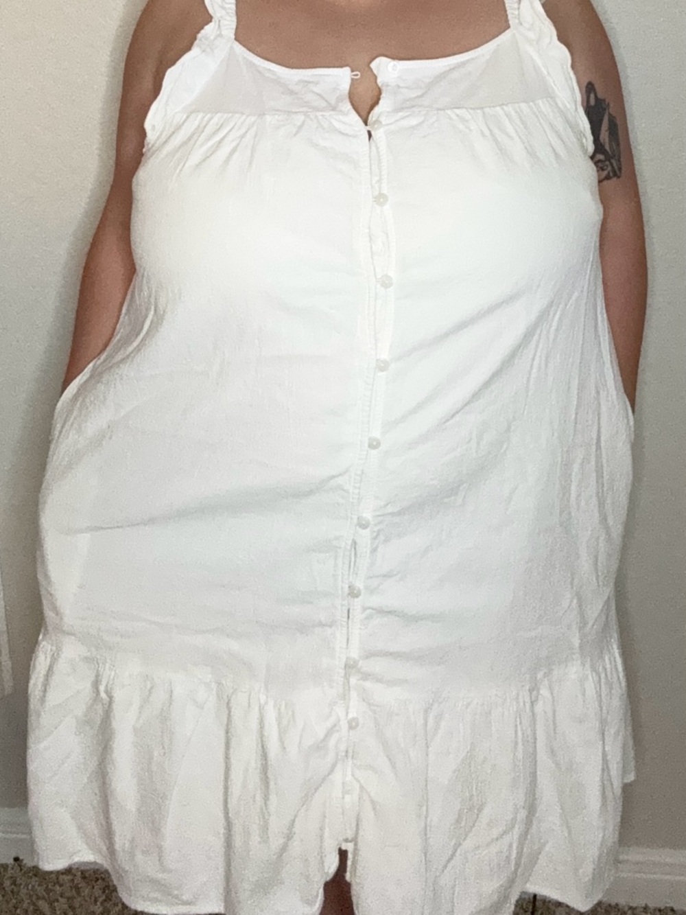 Universal Thread White Button-Front Sundress with Twisted Straps - Picture 9 of 10